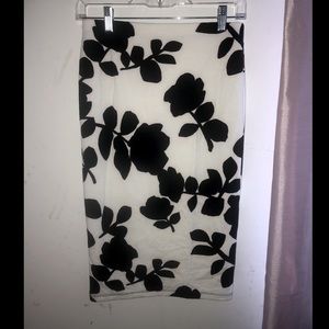 F21 floral pencil skirt